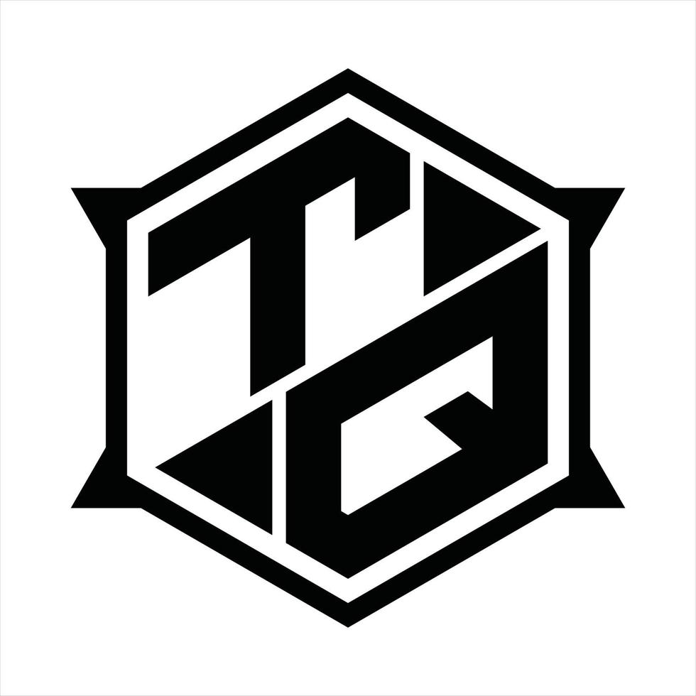 TQ Logo monogram design template vector