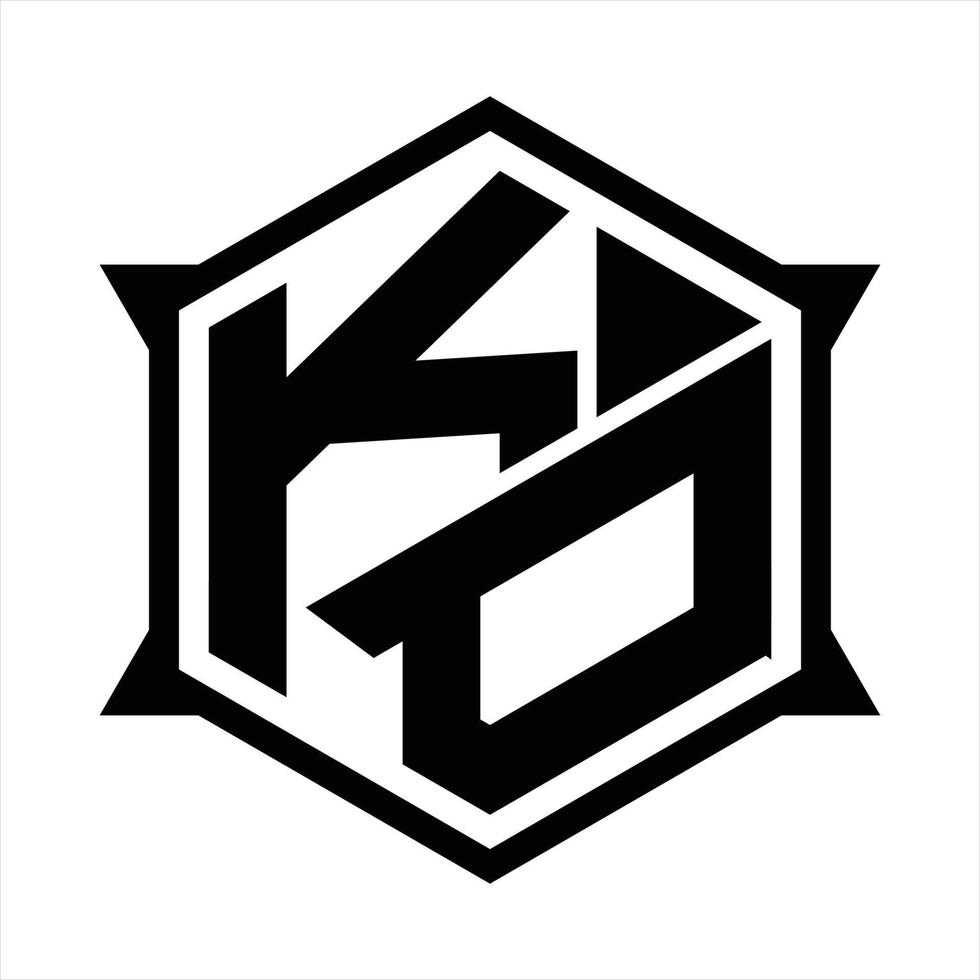 KD Logo monogram design template vector