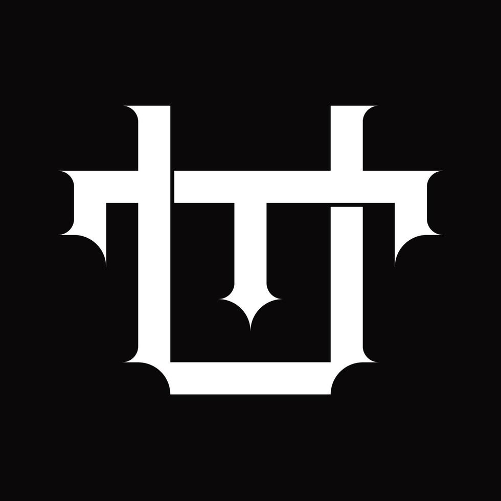 TU Logo monogram with vintage overlapping linked style design template vector