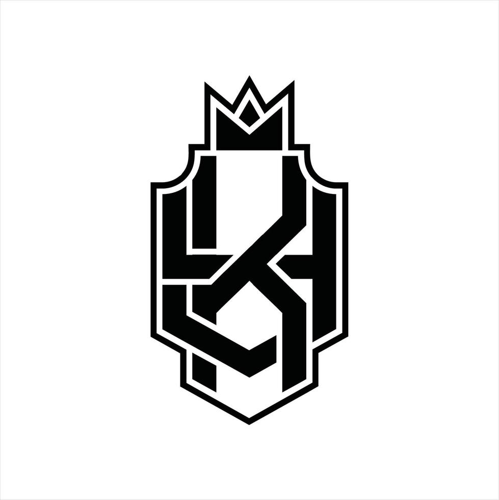 KY Logo monogram design template vector