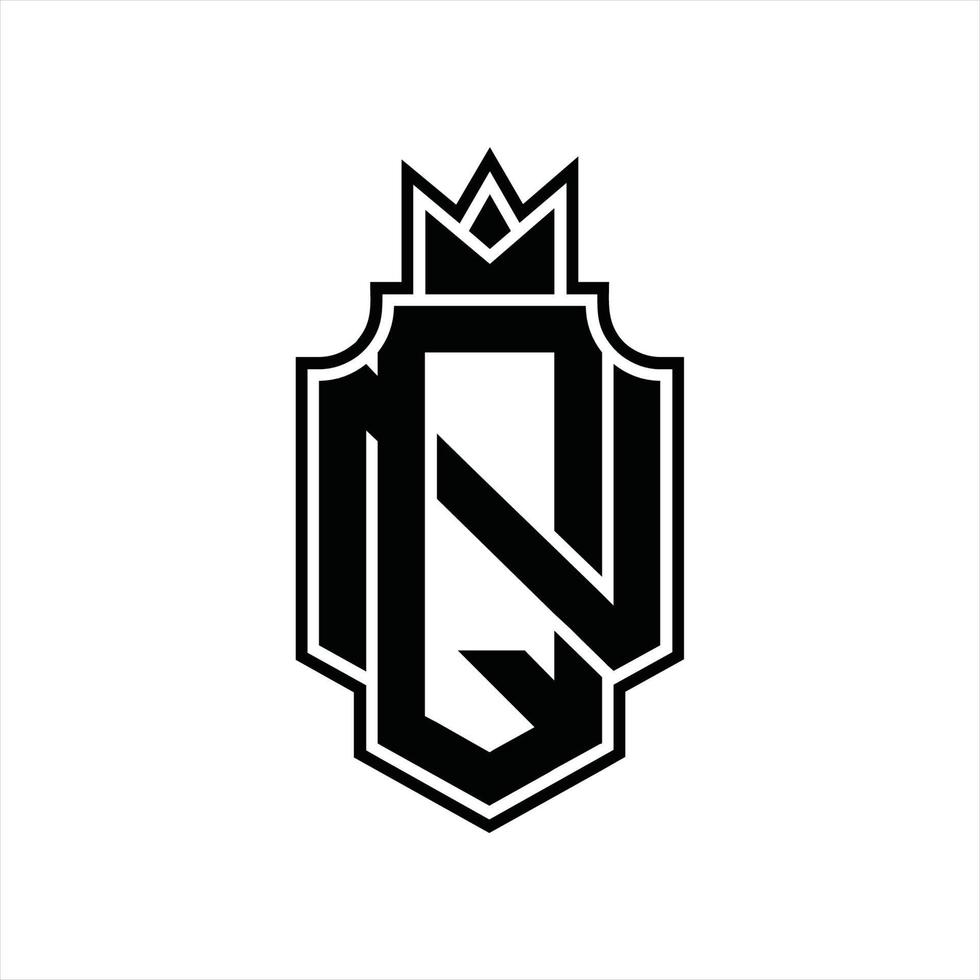 QN Logo monogram design template vector