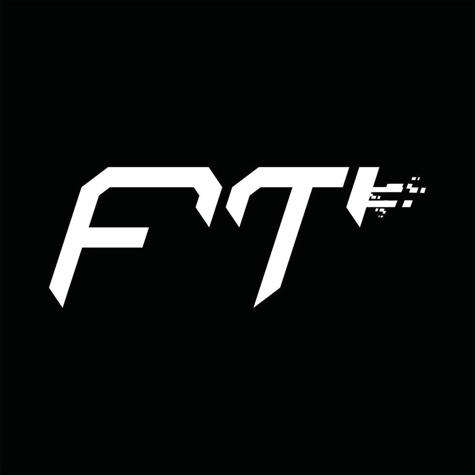 FT Logo monogram abstract speed technology design template vector