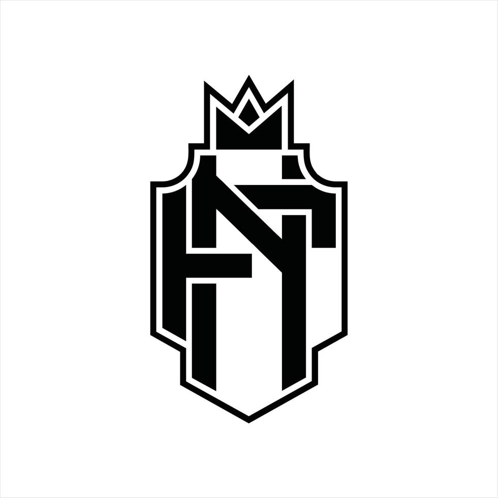 NF Logo monogram design template vector