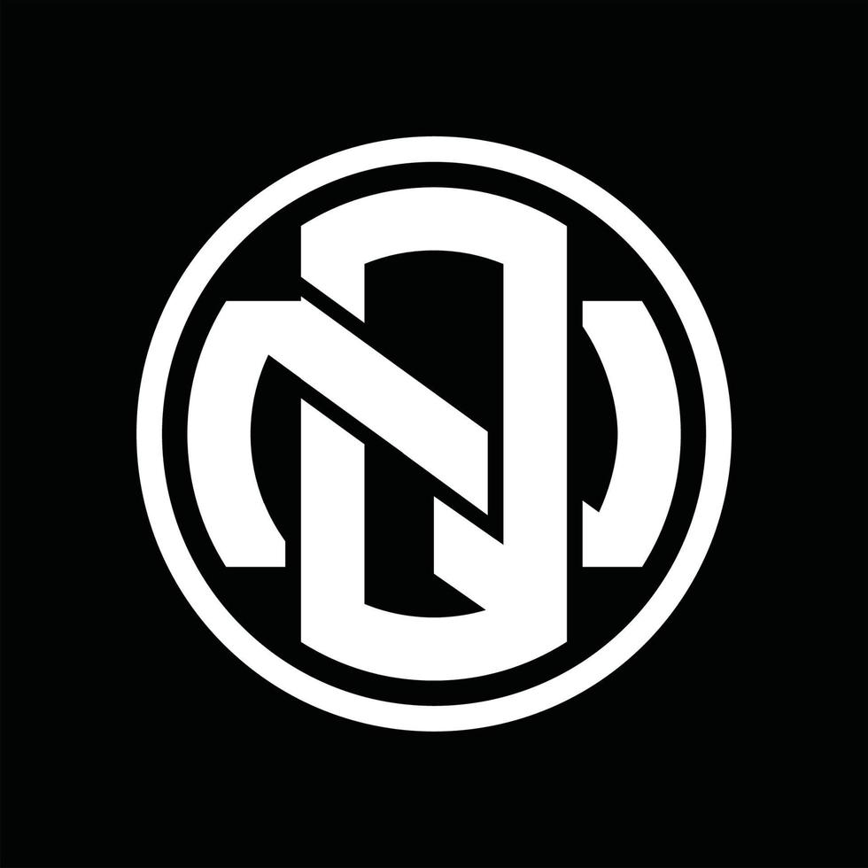 QN Logo monogram design template vector