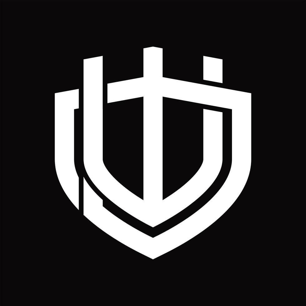 WD Logo monogram vintage design template vector