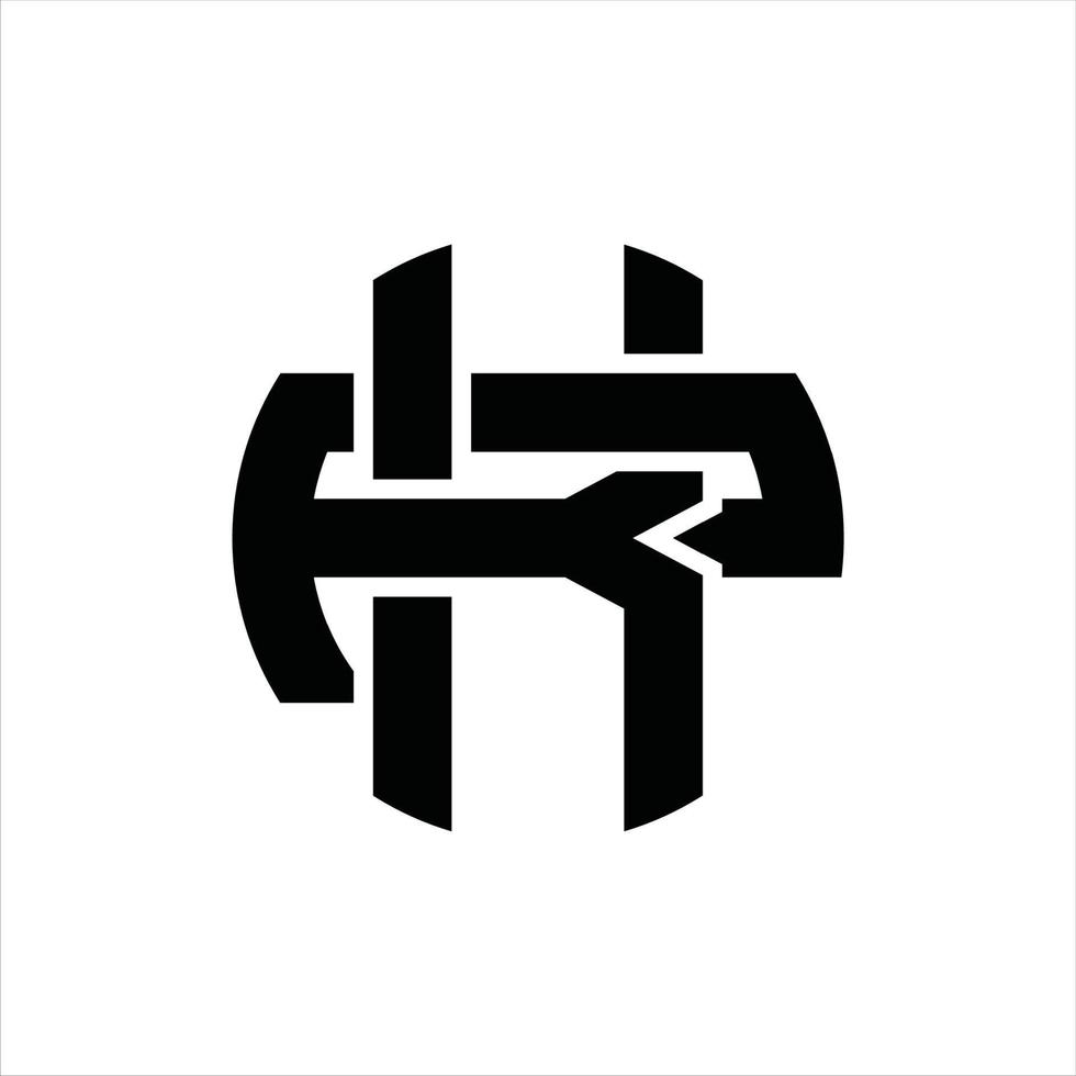plantilla de diseño de monograma de logotipo kp vector