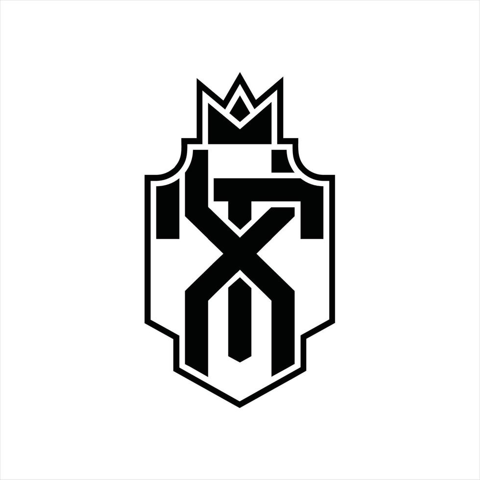 XT Logo monogram design template vector