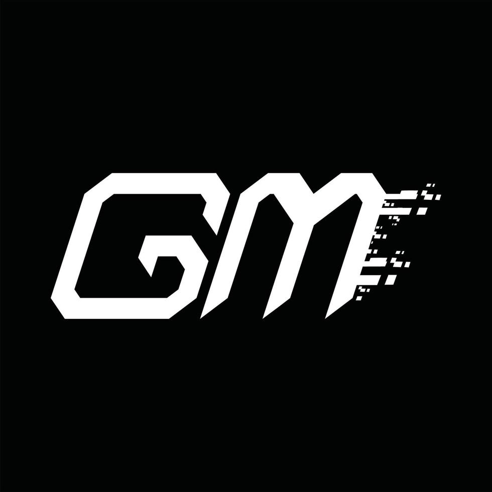 GM Logo monogram abstract speed technology design template vector