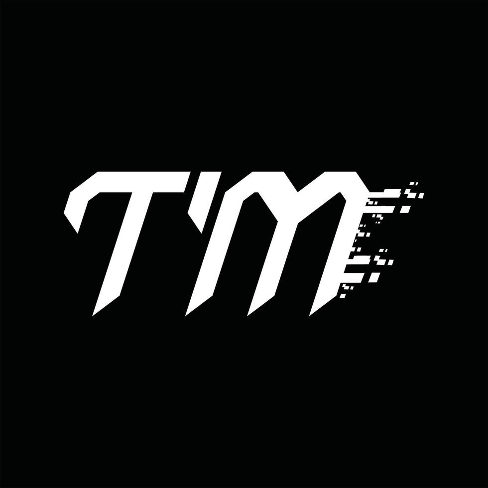 plantilla de diseño de tecnología de velocidad abstracta de monograma de logotipo tm vector