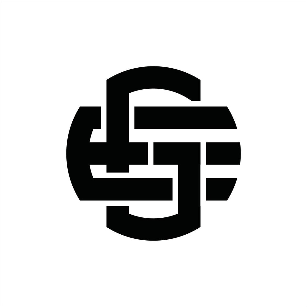plantilla de diseño de monograma de logotipo ge vector