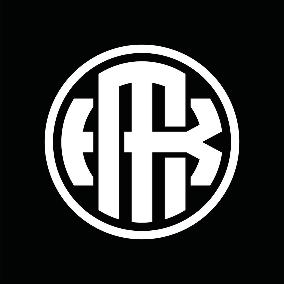 MK Logo monogram design template vector