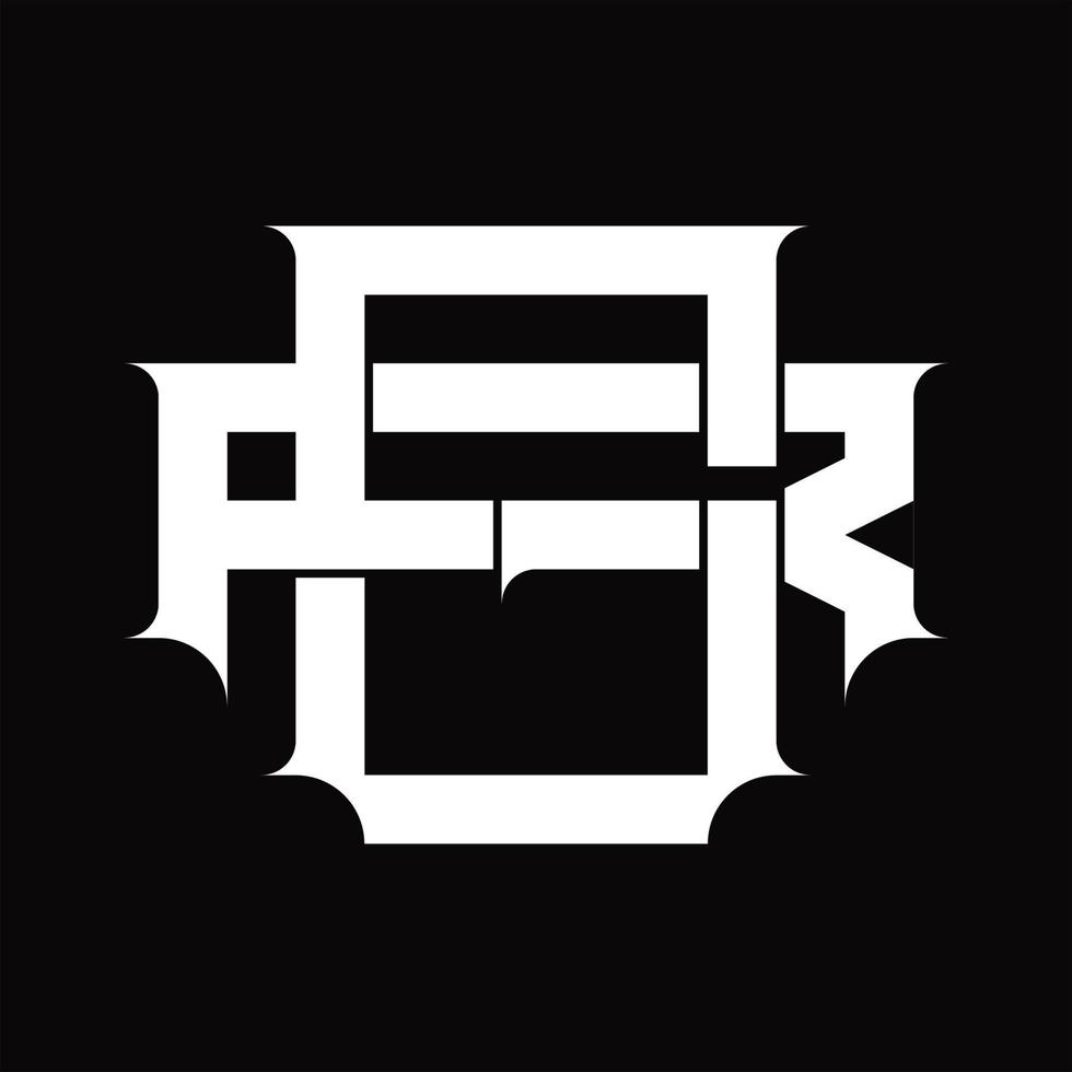 RG Logo monogram with vintage overlapping linked style design template vector
