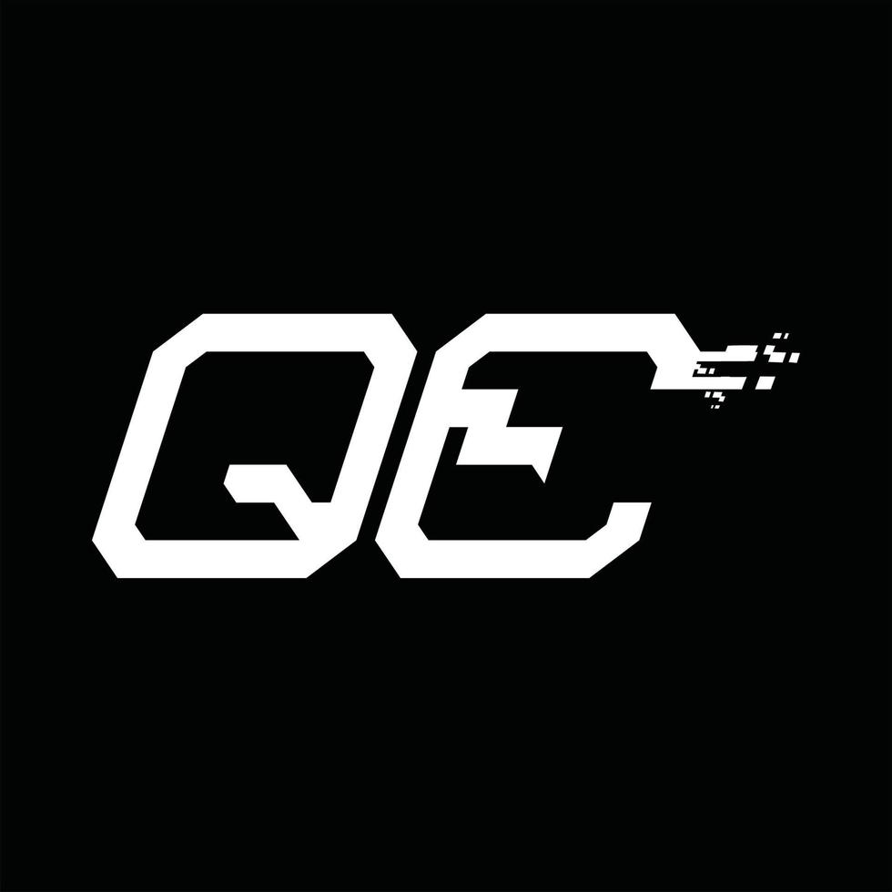 QE Logo monogram abstract speed technology design template vector