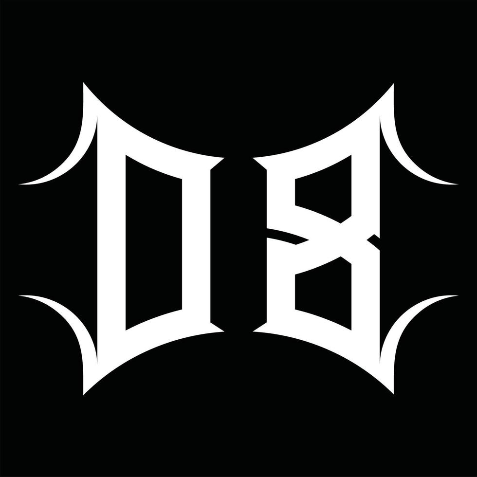 DB Logo monogram with abstract shape design template vector