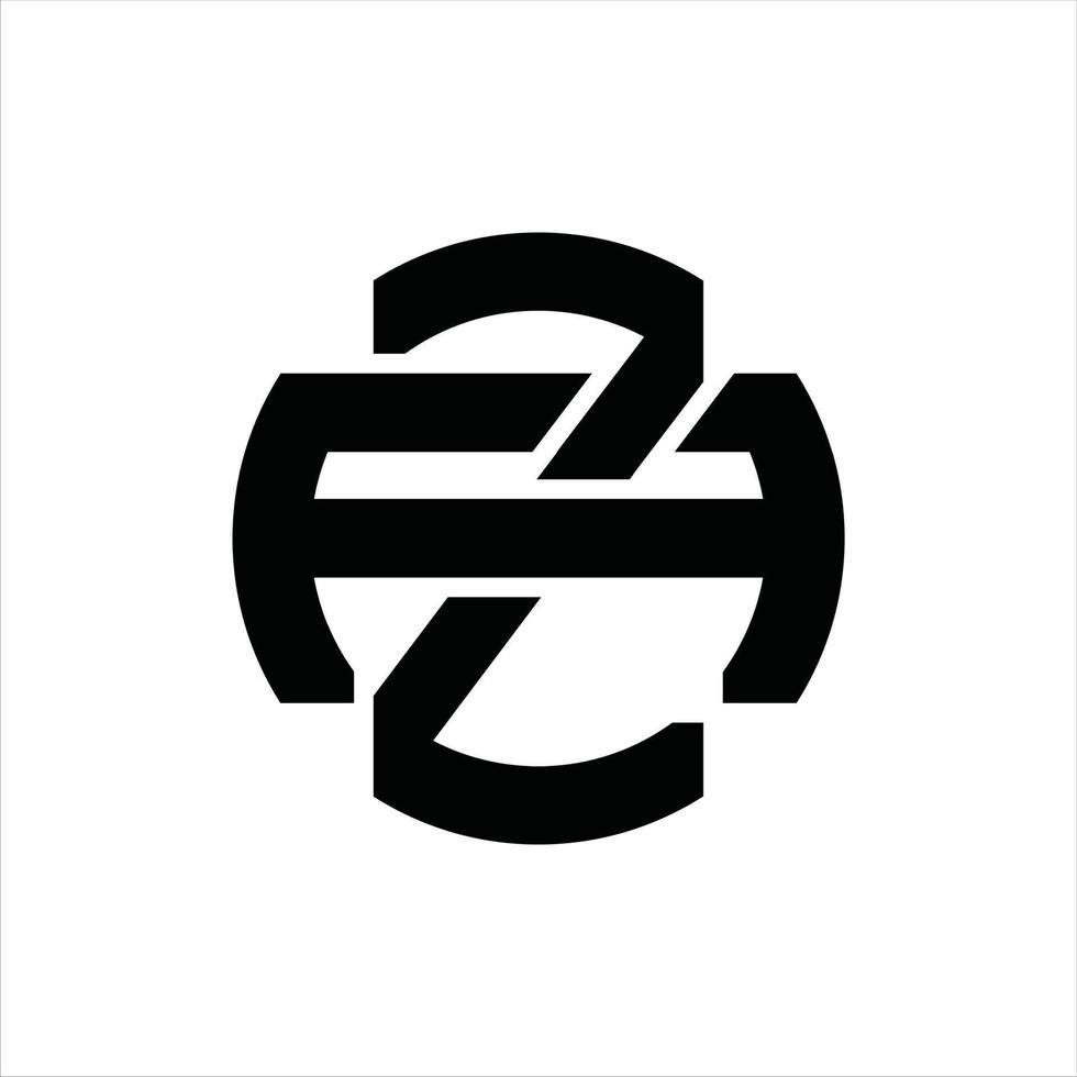 ZA Logo monogram design template vector