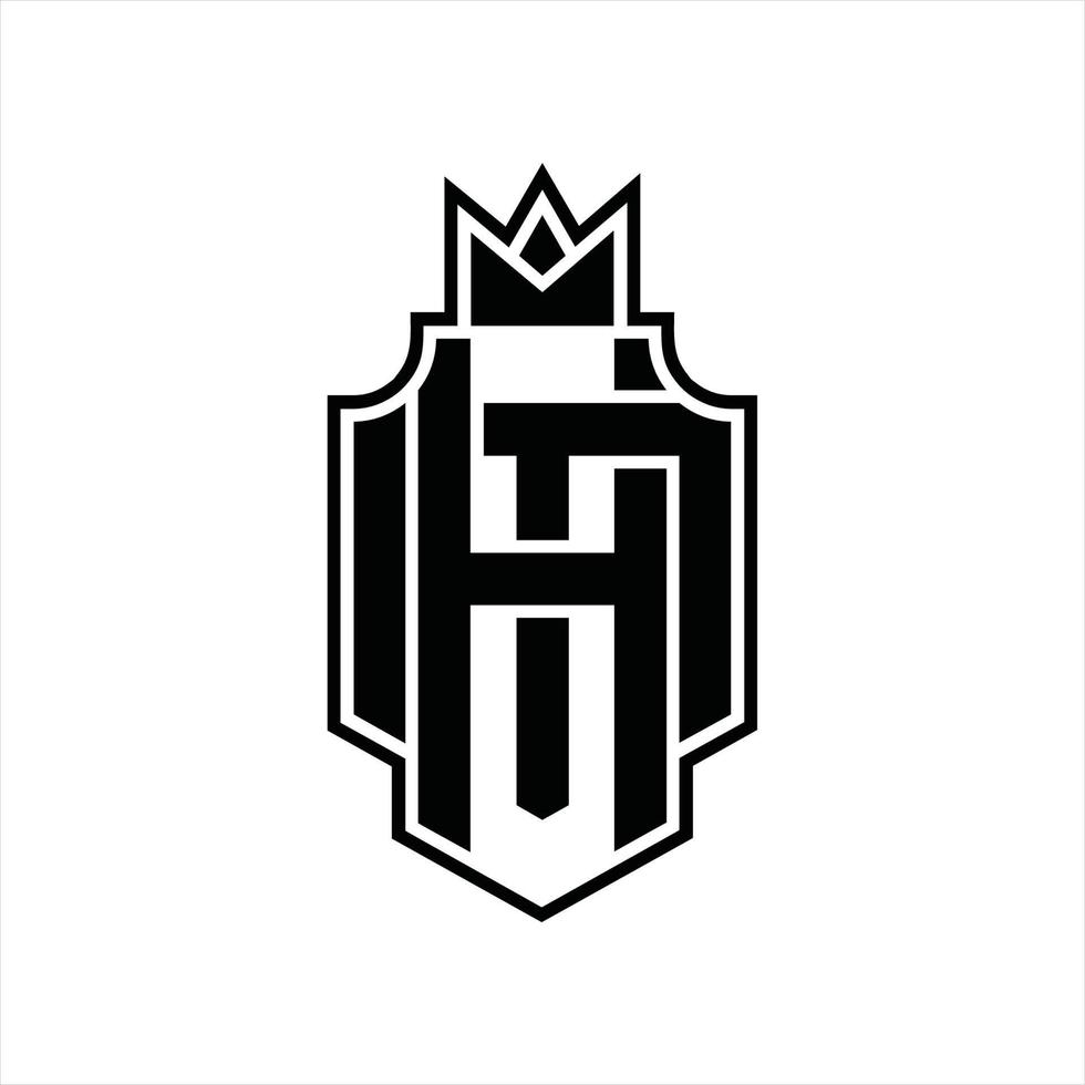 HM Logo monogram design template vector