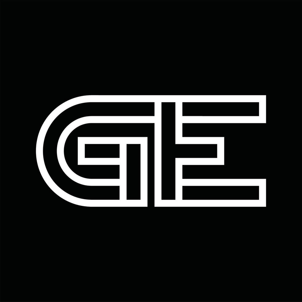 GE Logo monogram with line style negative space vector