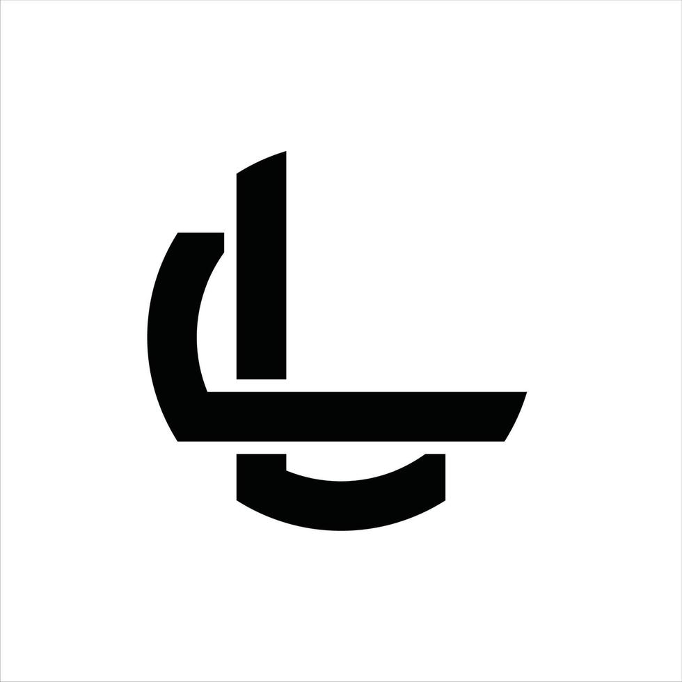 plantilla de diseño de monograma de logotipo ll vector