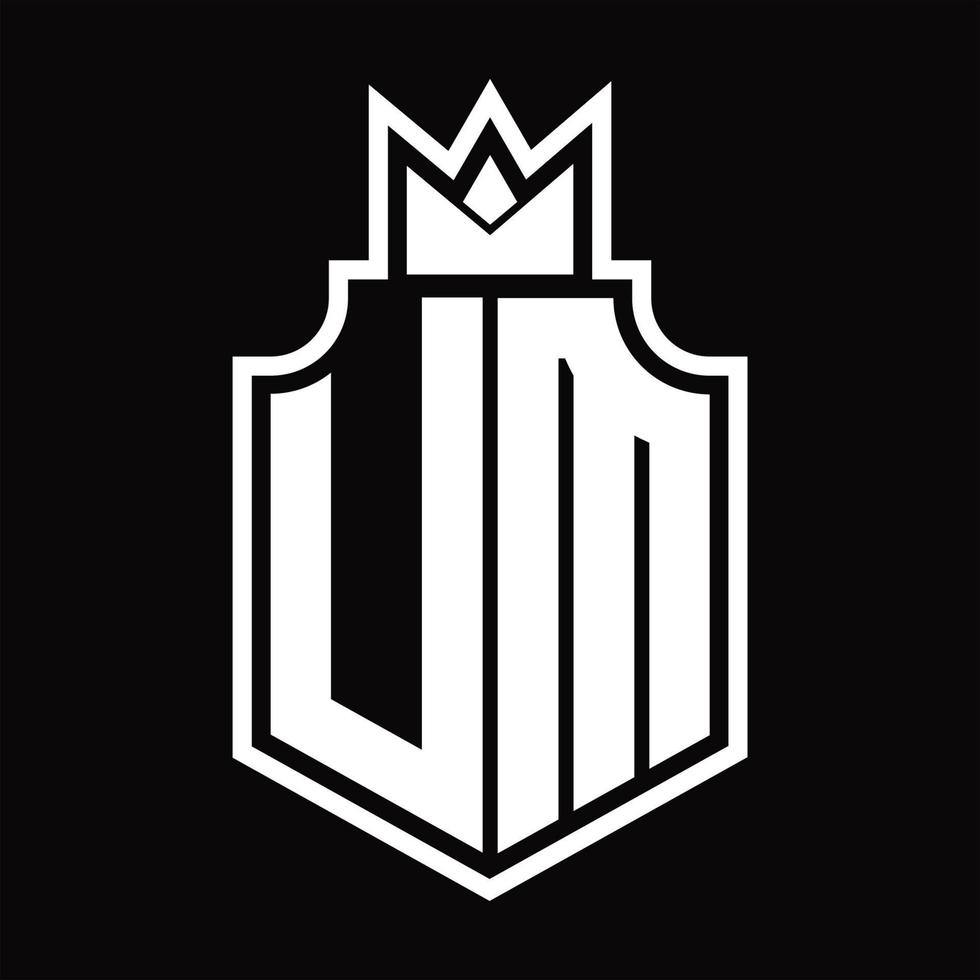 UM Logo monogram design template vector