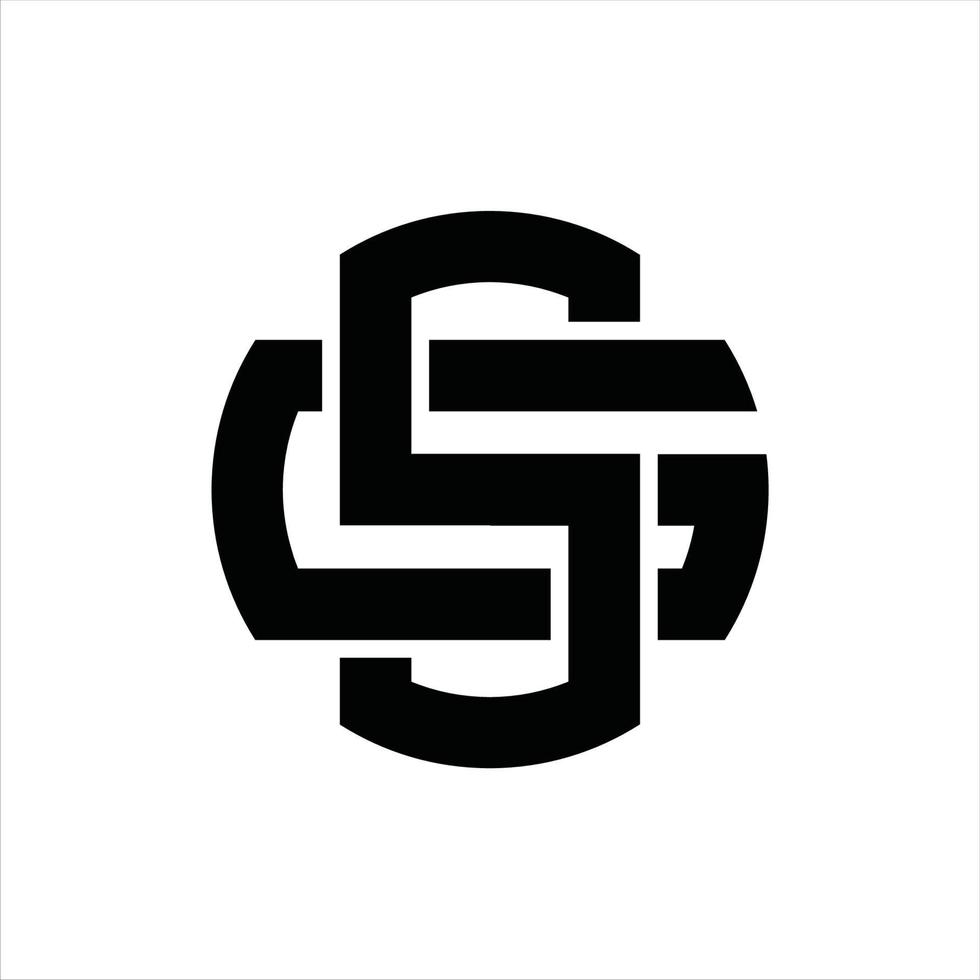 SG Logo monogram design template vector