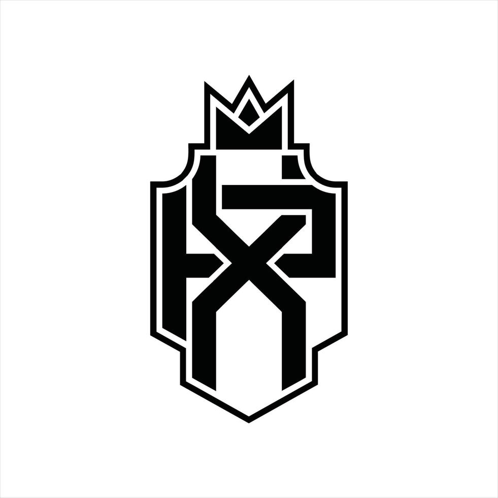 XP Logo monogram design template vector