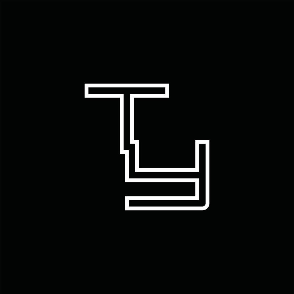 TY Logo monogram with line style design template vector