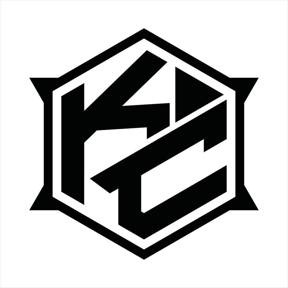 KC Logo monogram design template vector
