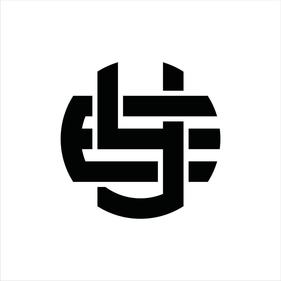 plantilla de diseño de monograma de logotipo ye vector