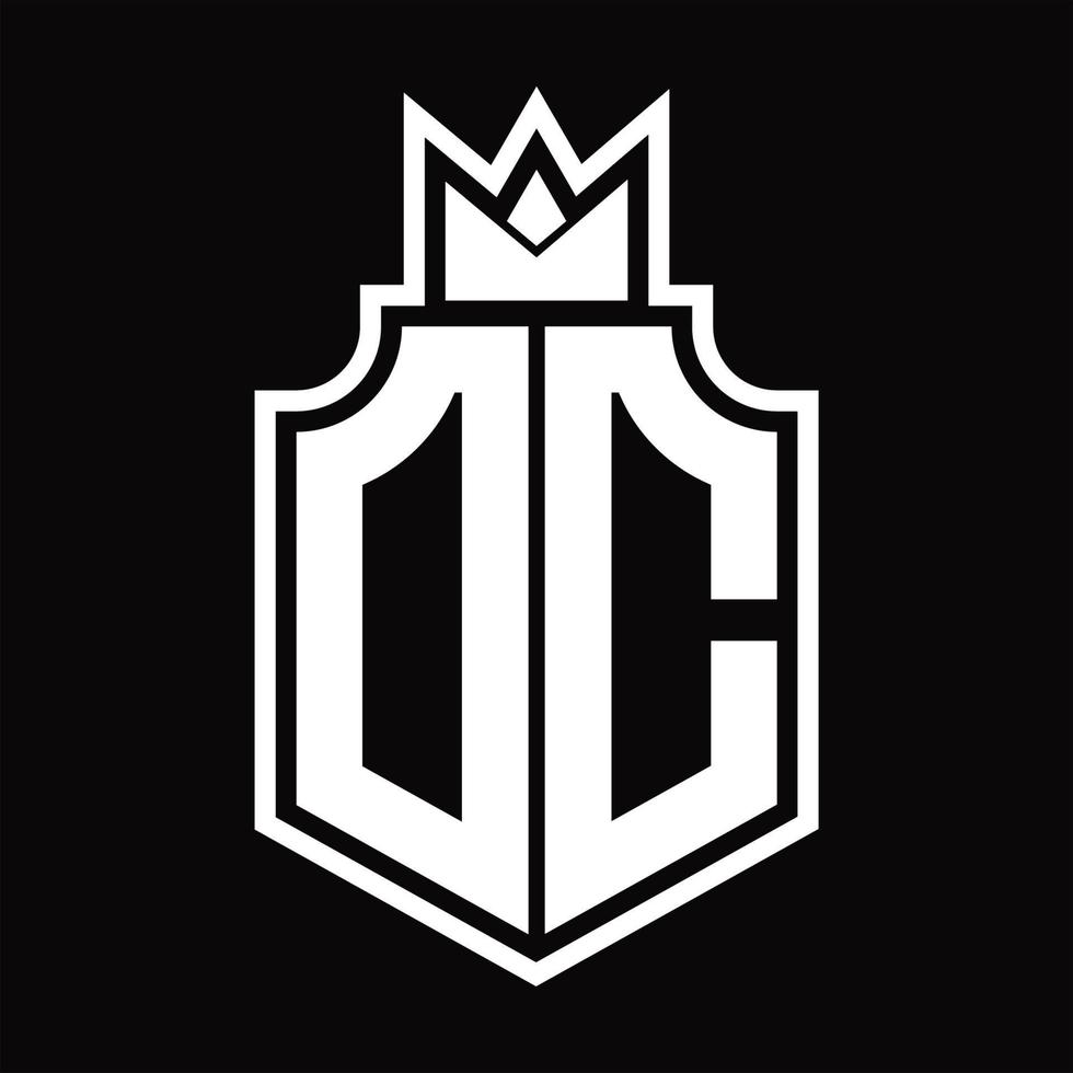 DC Logo monogram design template vector