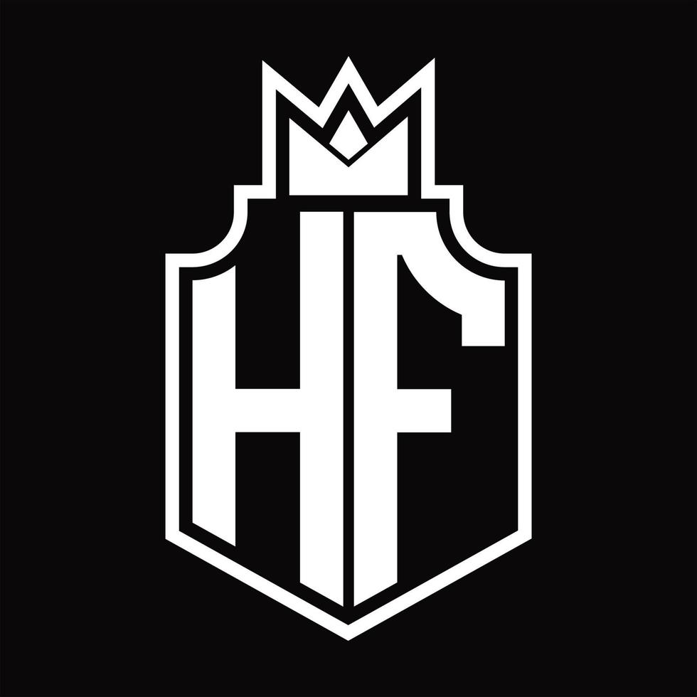 HF Logo monogram design template vector