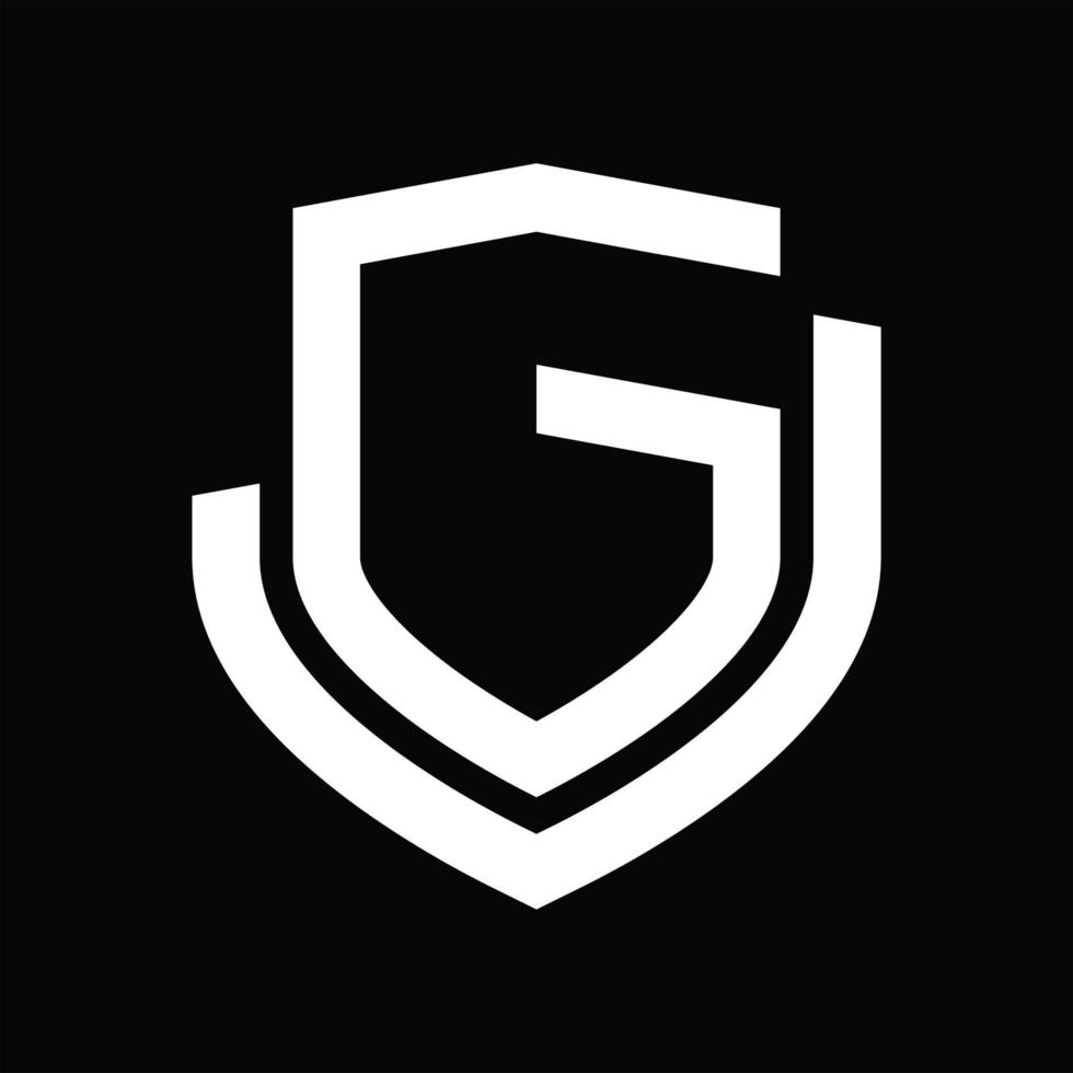 GJ Logo monogram vintage design template vector