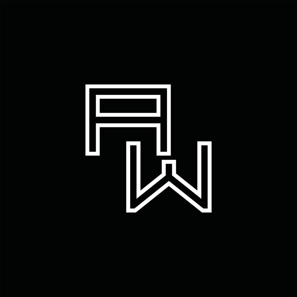 AW Logo monogram with line style design template 16574716 Vector Art at ...