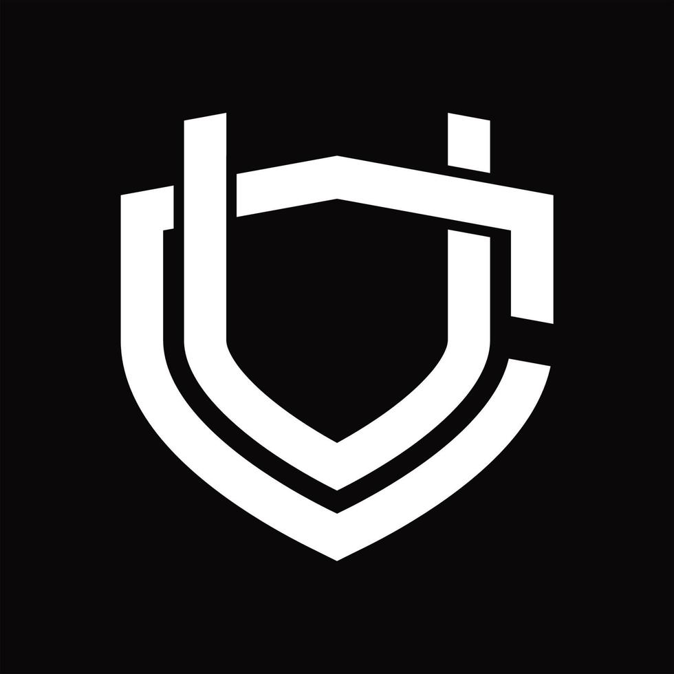 UC Logo monogram vintage design template vector