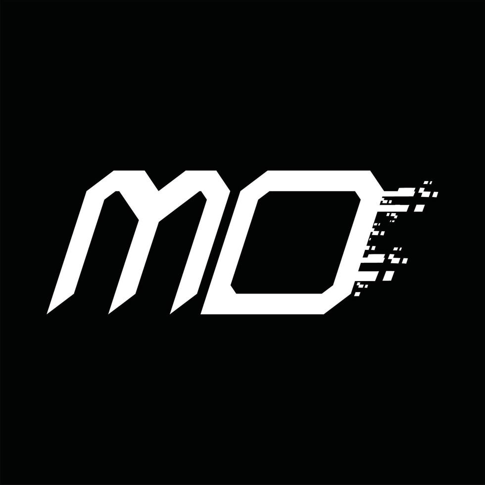plantilla de diseño de tecnología de velocidad abstracta de monograma de logotipo md vector