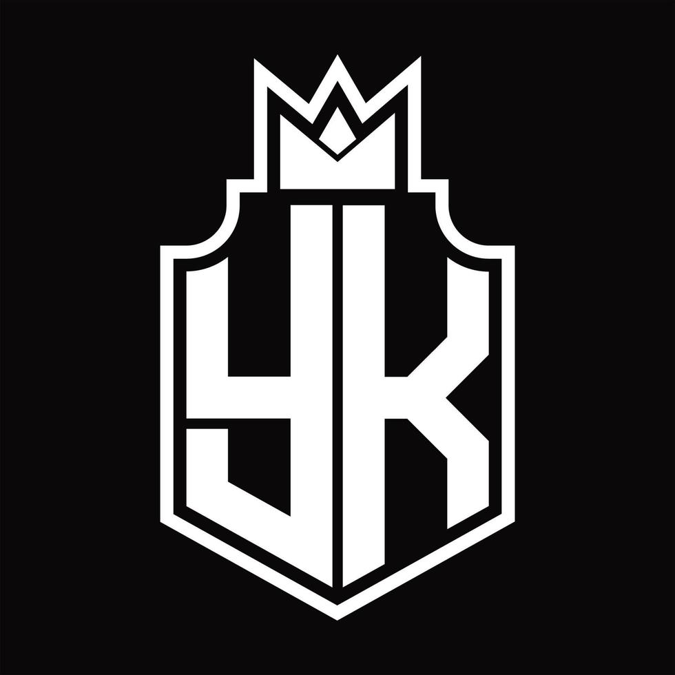 YK Logo monogram design template vector