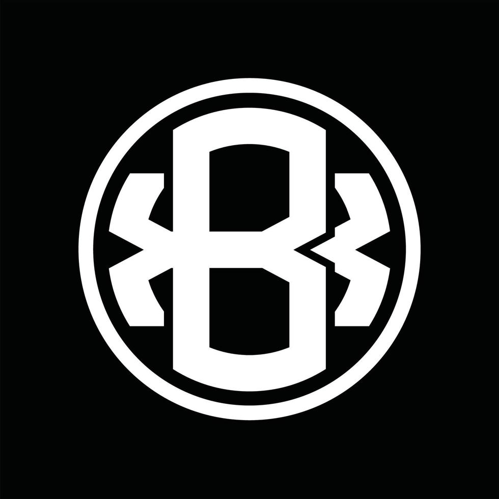 plantilla de diseño de monograma de logotipo bx vector