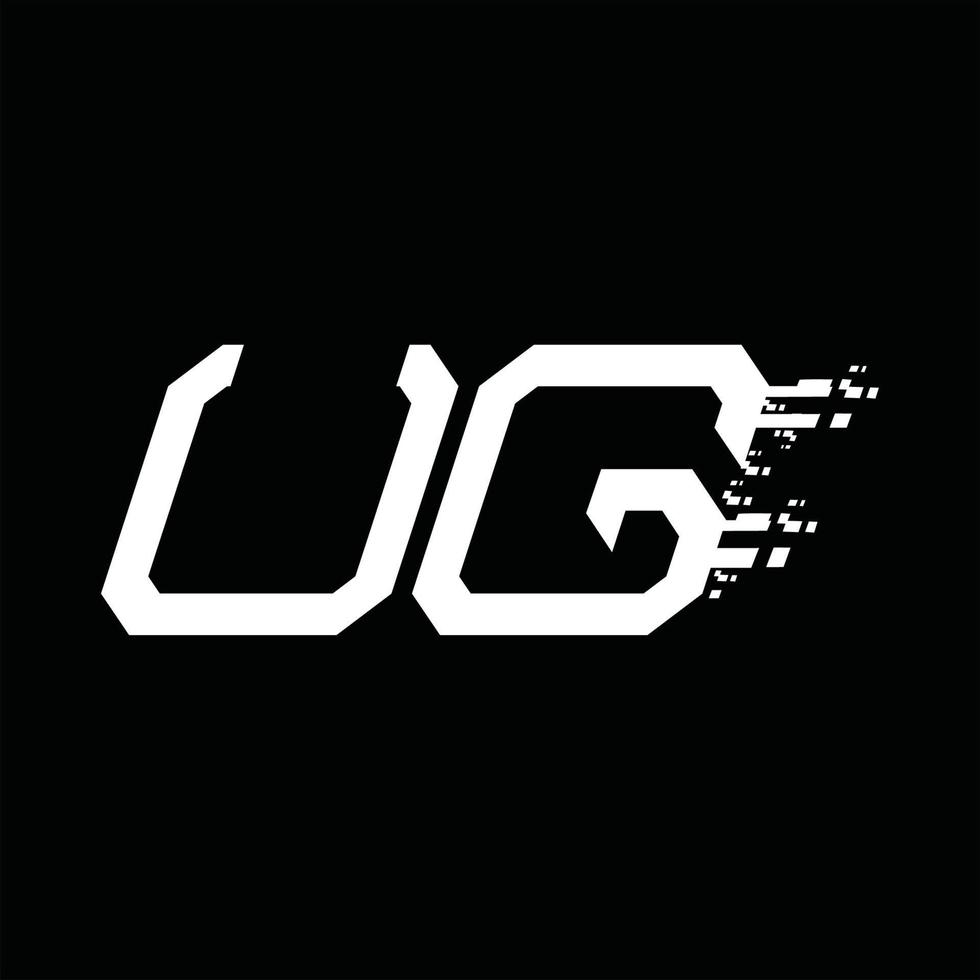 UG Logo monogram abstract speed technology design template vector