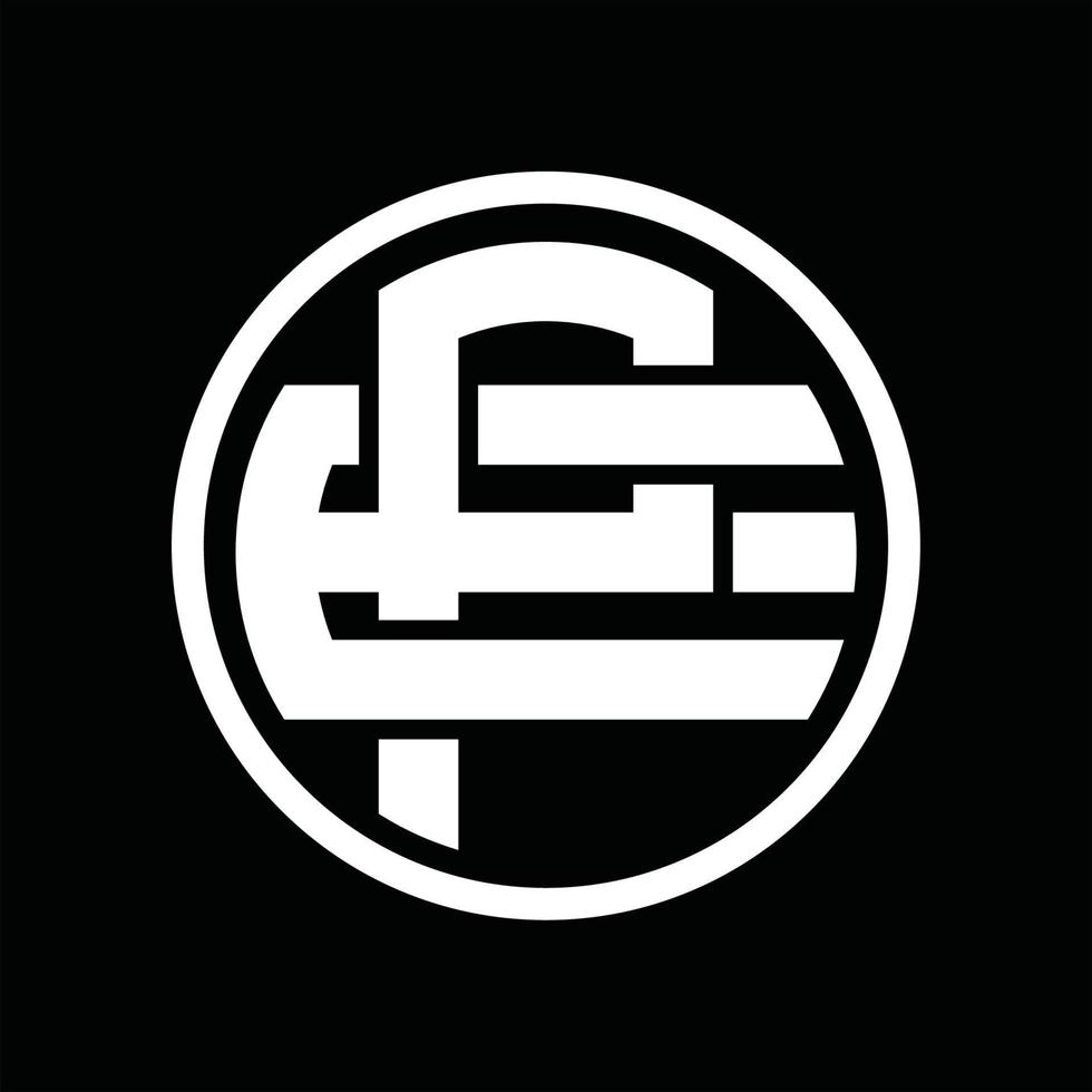 PE Logo monogram design template vector