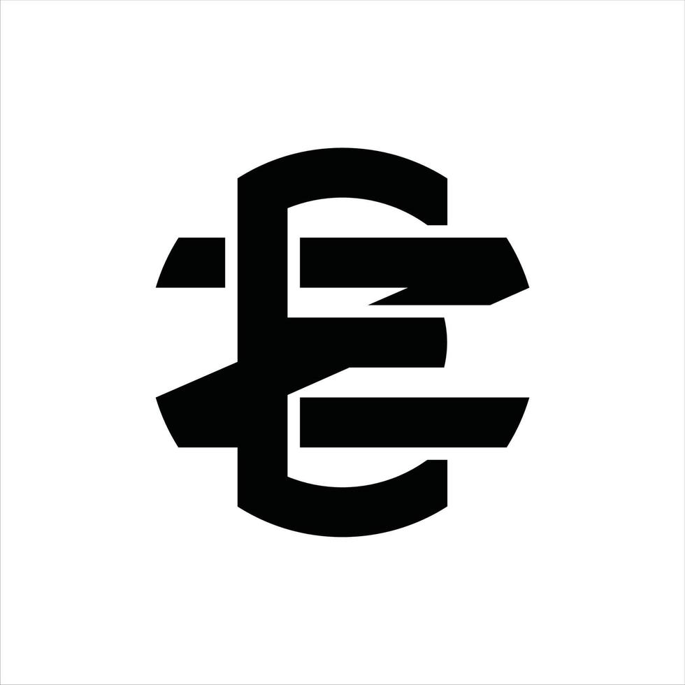 plantilla de diseño de monograma de logotipo ez vector