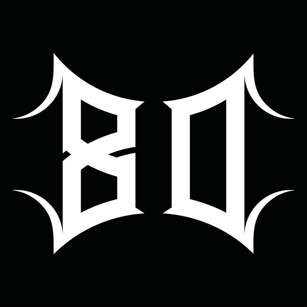 monograma de logotipo bd con plantilla de diseño de forma abstracta vector