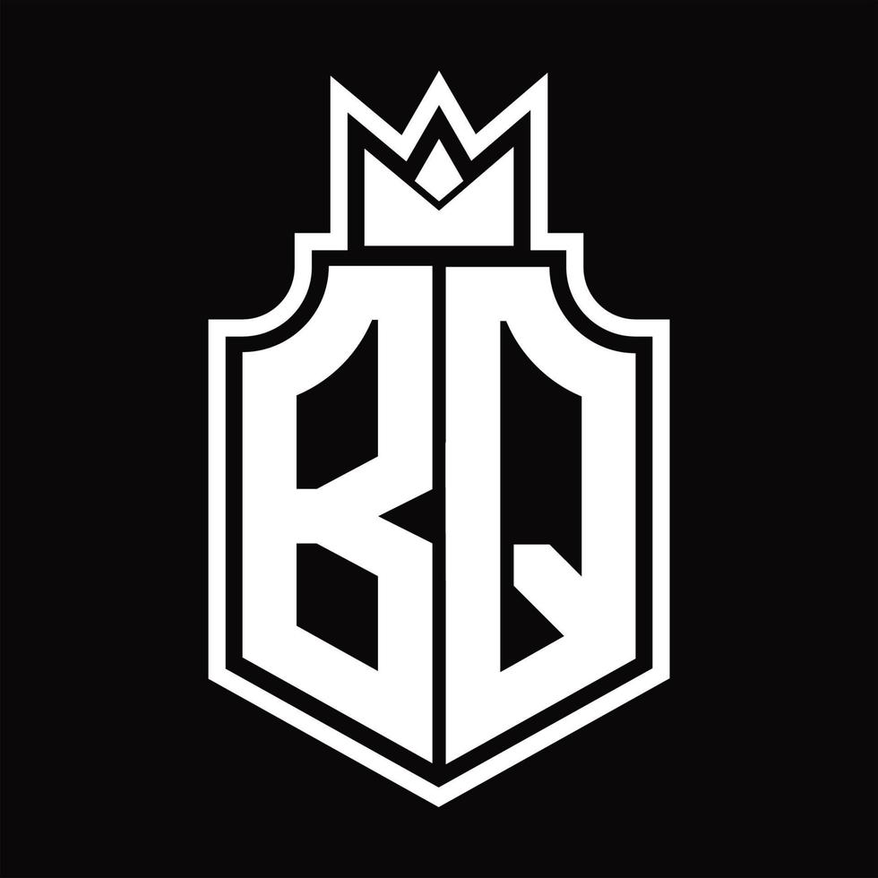 BQ Logo monogram design template vector