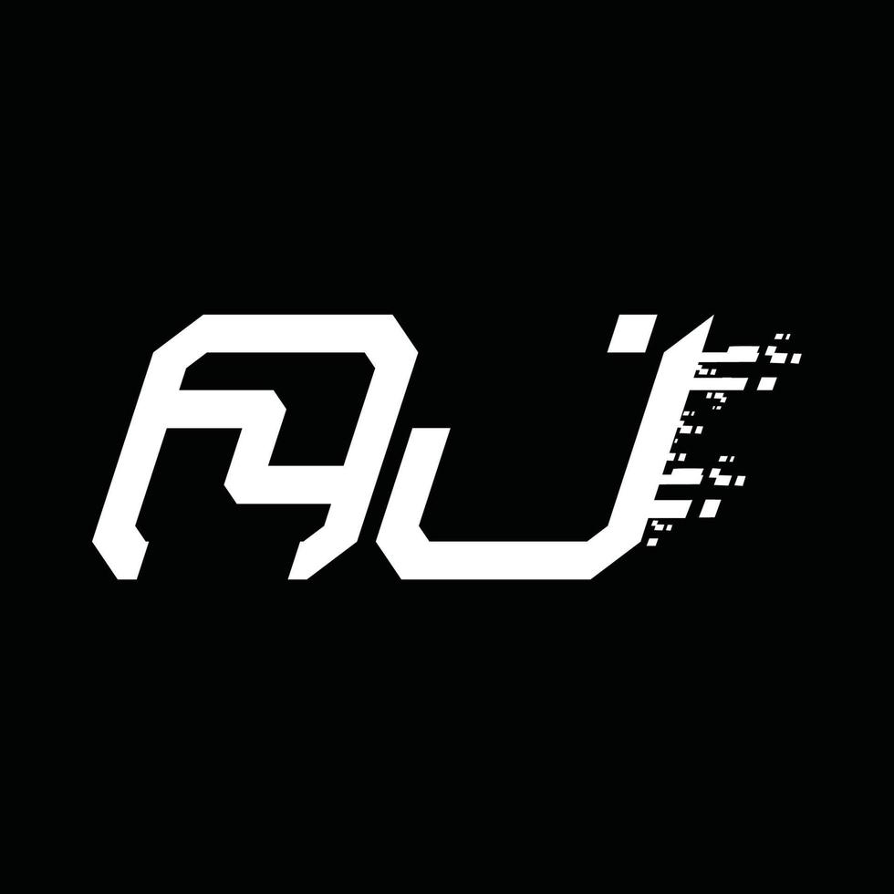 AJ Logo monogram abstract speed technology design template vector