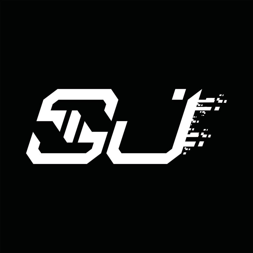 SJ Logo monogram abstract speed technology design template vector