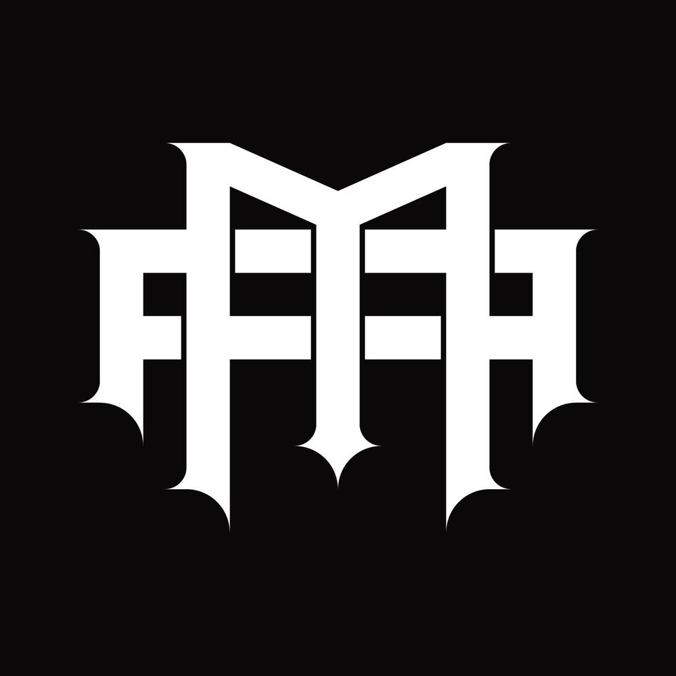 AM Logo monogram with vintage overlapping linked style design template vector