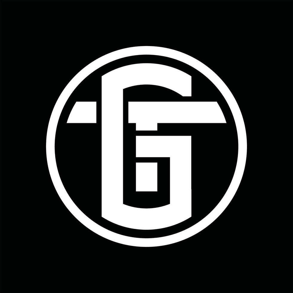 GT Logo monogram design template vector