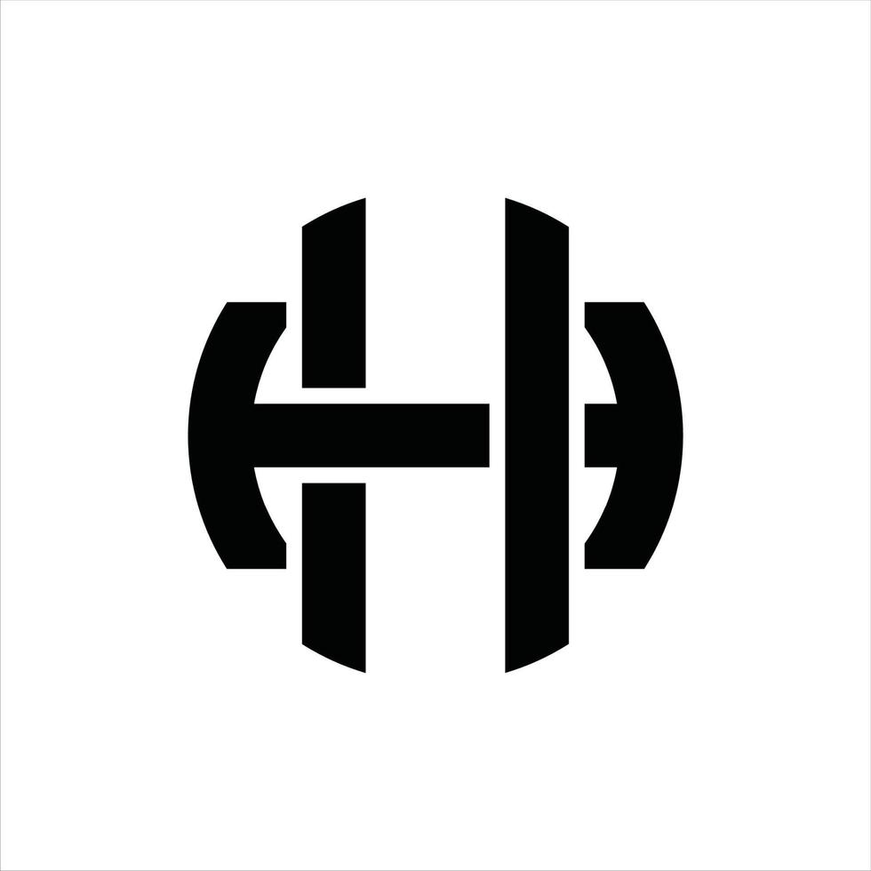 plantilla de diseño de monograma de logotipo hh vector