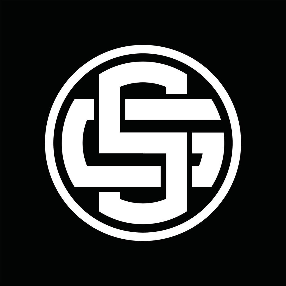 SG Logo monogram design template vector