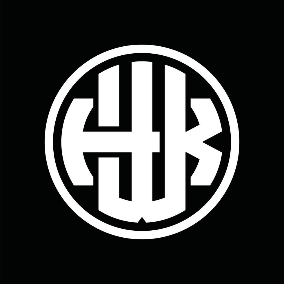 WK Logo monogram design template vector