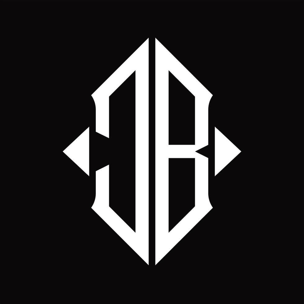 CB Logo monogram with shield shape isolated design template vector