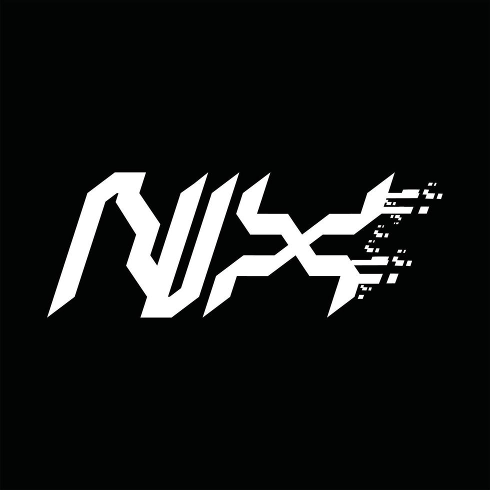 NX Logo monogram abstract speed technology design template vector